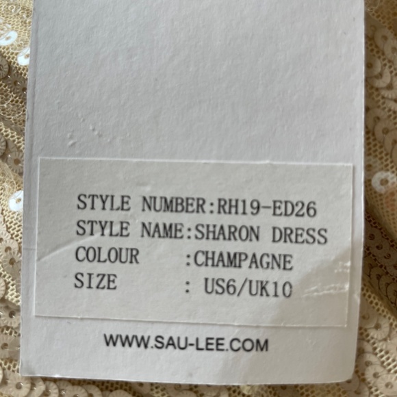 Cocktail Dress Gold sequins absolutely stunning for special occasions size 6 - Picture 8 of 10